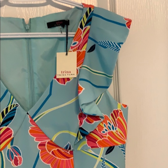 Trina Turk size 10 floral dress - Picture 2 of 7